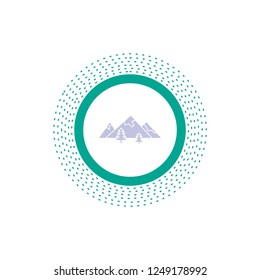 rocks, hill, landscape, nature, mountain Glyph Icon. Vector isolated illustration