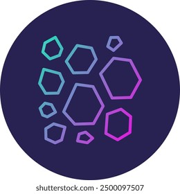 Rocks Line Gradient Icon Design