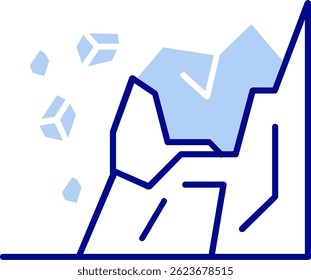 Rocks Line vector Icon Design