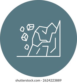 Rocks Line vector Icon Design