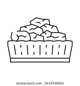 rocks sauna line icon vector. rocks sauna sign. isolated contour symbol black illustration