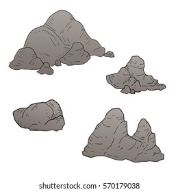 rocks and stones set collection