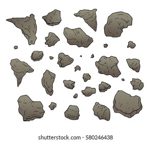 rocks and stones set collection