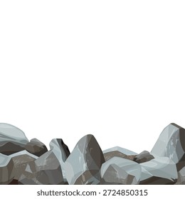 Steine. stilisierter Hintergrund mit Stein-Illustration und leerer Platz für Text
