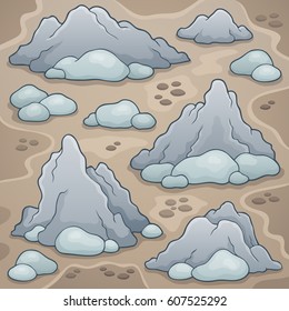 Rocks thematic image 1 - eps10 vector illustration.