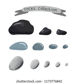 Rocks Vector Collections hand drawn illustration