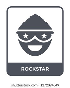 rockstar icon vector on white background, rockstar trendy filled icons from Emotions collection, rockstar simple element illustration