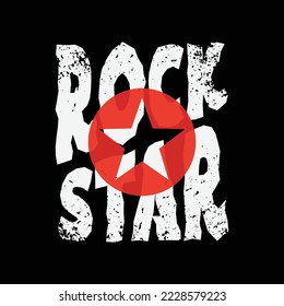 Rockstar illustration typography. perfect for t shirt design