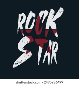 Rockstar Illustration typography for t shirt, poster, logo, sticker, or apparel merchandise