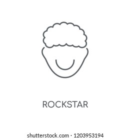 Rockstar linear icon. Rockstar concept stroke symbol design. Thin graphic elements vector illustration, outline pattern on a white background, eps 10.