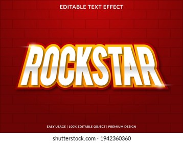 Rockstar Text Effect Template Design Use For Business Brand And Logo