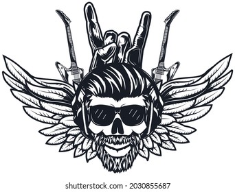 Rockstar t-shirt design- Vector graphic, typographic poster, vintage, label, badge, logo, icon or t-shirt