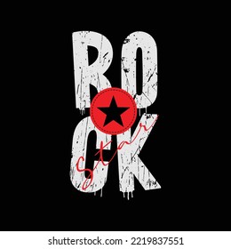 Diseño de camisetas vectoriales de tipografía de Rockstar 