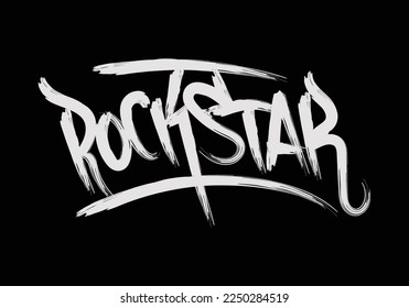 ROCKSTAR word graffiti tagging style