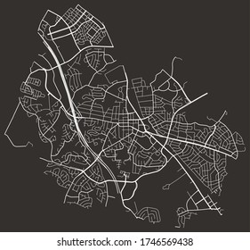 Rockville, Maryland, United States urban city map with roads and lanes, town center and periphery, downtown and suburbs, minimalist wall poster, road network, city footprint plan
