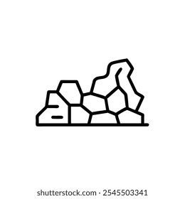 Estilo de Ilustración vectorial de icono de pared de roca