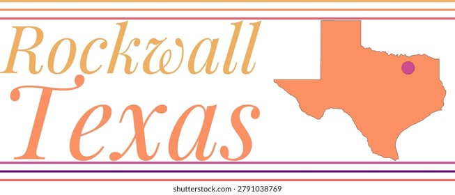 Rockwall Texas City Marked On Map