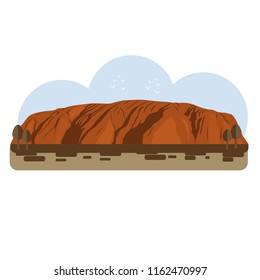 rocky arid isolated,vector illustration