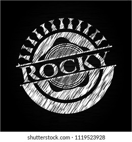 Rocky with chalkboard texture