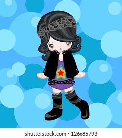 Rocky girl dress up rock style