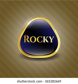 Rocky gold shiny emblem