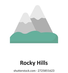 Icono de Vector de Rocky Hills que puede modificarse o editarse fácilmente

