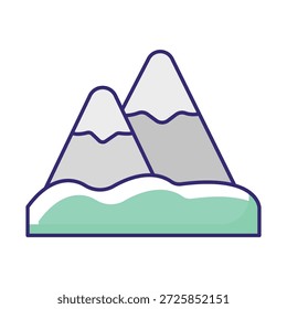 Icono de Vector de Rocky Hills que puede modificarse o editarse fácilmente

