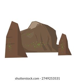 rocky landscape scenery with steep cliffs and natural earth elements for background