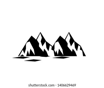 rocky mountain icon vector illustration. iceberg symbols on white background