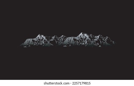 rocky mountain illustration landscape, useful for decoration