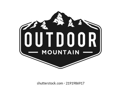 Rocky mountain logo adventure park outdoor emblem badge