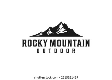 Rocky Mountain Logo Adventure Park Hill Outdoor Illustration Icon Symbol Silhouette