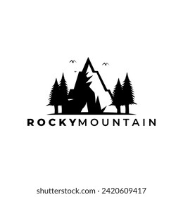 rocky mountain logo vector illustrator design