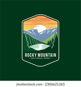 Ilustración del logotipo del Parque Nacional de las Montañas Rocosas Emblem