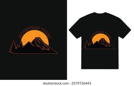 Rocky mountain and typography t-shirts design