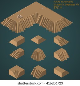 rocky mountains creation vector kit constructor