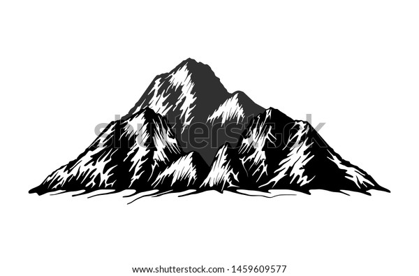 Rocky Mountains Vector Illustration Alps Mountain Stock Vector (Royalty ...