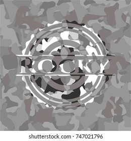 Rocky on grey camouflage pattern