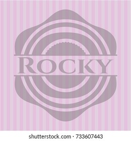 Rocky pink emblem
