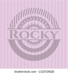 Rocky pink emblem. Vintage.