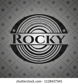 Rocky realistic dark emblem