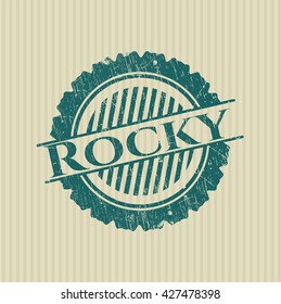 Rocky rubber seal with grunge texture