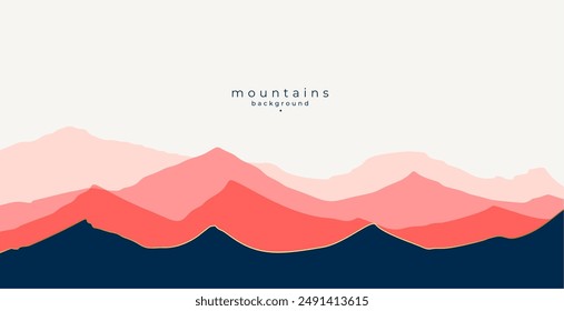 rocky terrain and alpine peak background for wildlife adventure vector