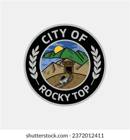  Rocky top badge logo design