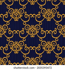 Rococo Indian  ethnic pattern. Aztec fabric carpet mandala ornament boho chevron textile decoration. Tribal turkey native oriental ikat traditional embroidery vector illustrations background 