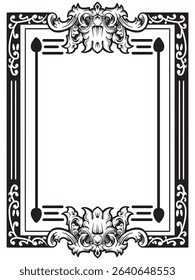 Rococo Scroll Ornamental Frame Decorative Vector