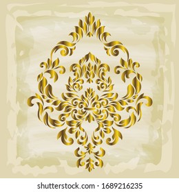 Rococo texture pattern Vector. Floral ornament decoration. Victorian engraved retro design. Vintage grunge fabric decors. Luxury fabrics