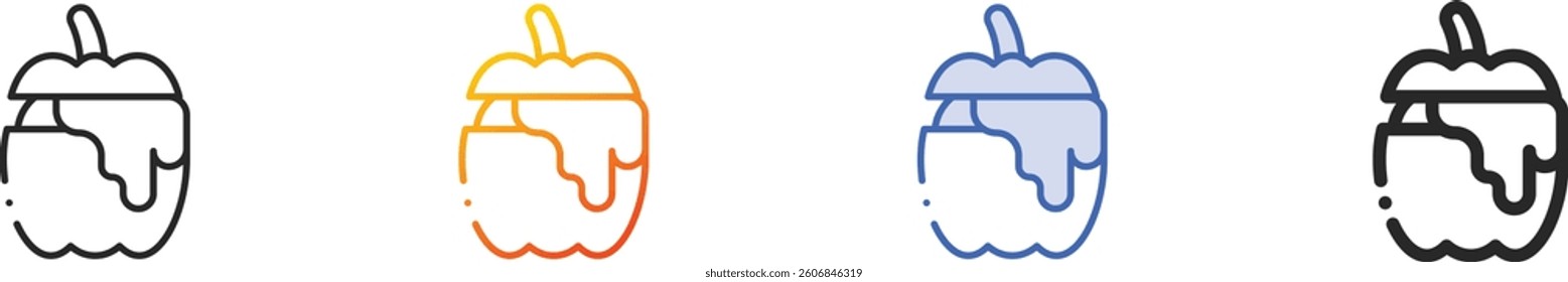 rocoto icon.Thin Linear, Gradient, Blue Stroke and bold Style Design Isolated On White Background