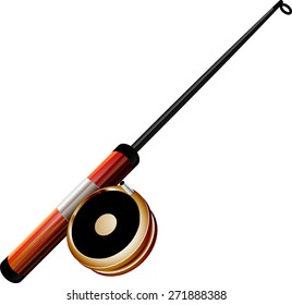 Rod abstract vector illustration isolated eps 10 / winter fishing rod