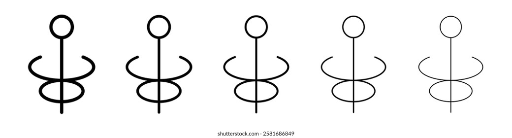 rod of asclepius icon Vector logo sign